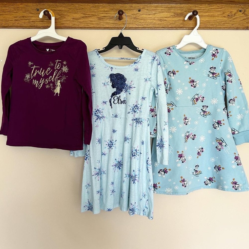 Girls Jumping Bean Disney Lot Size 5 (Frozen, Minnie, Elsa)